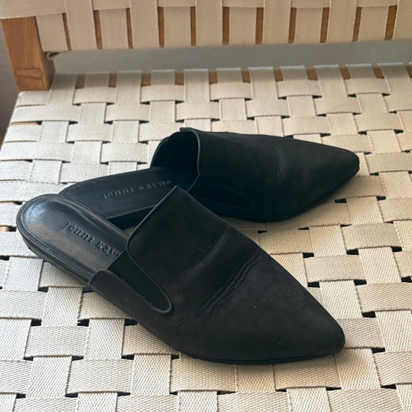 Jenni Kayne Black Leather Mules Women’s size 6 - Picture 4 of 6